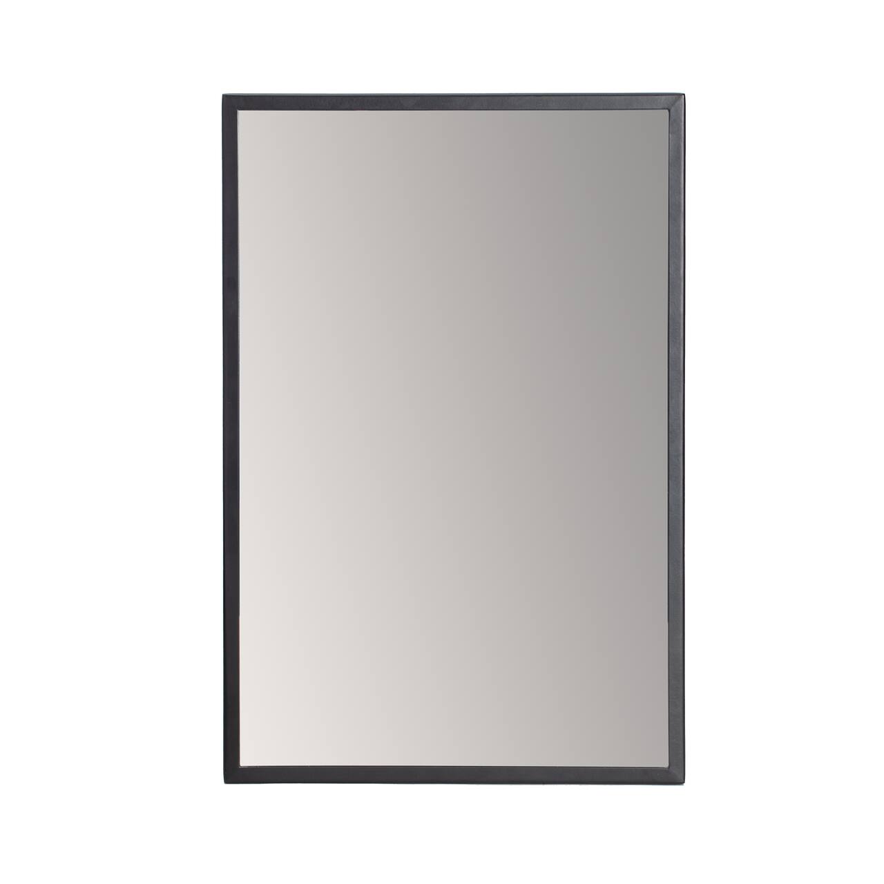 Habitat Evri 24" Black Rectangular Wall Mirror